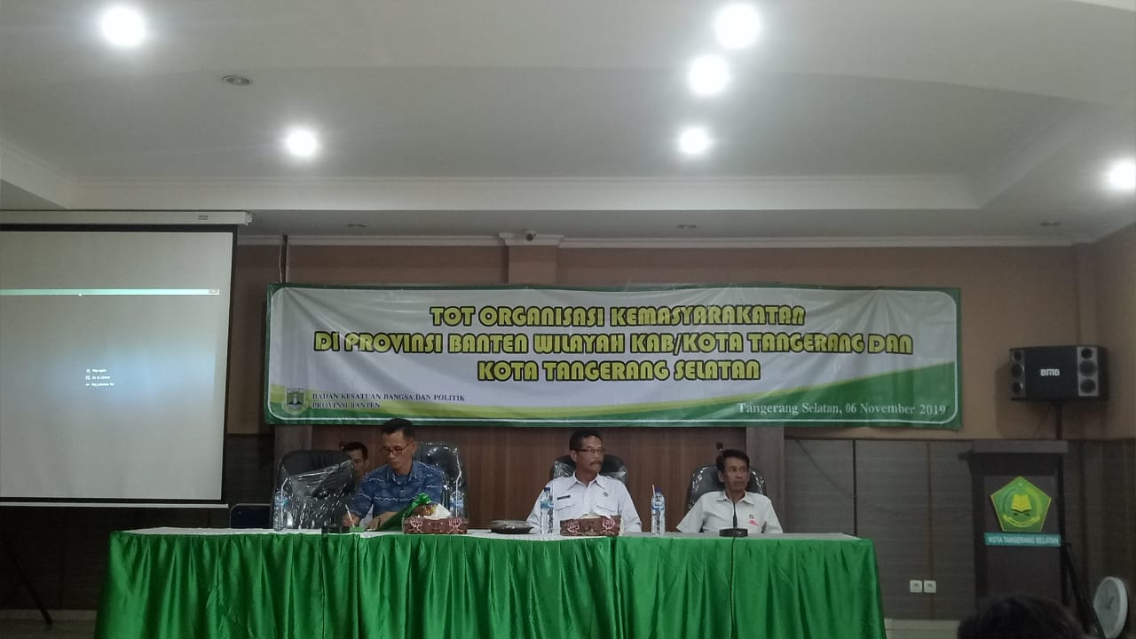 TOT ORGANISASI KEMASYARAKATAN DI PROVINSI BANTEN WILAYAH KAB/KOTA TANGERANG DAN KOTA TANGERANG SELATAN