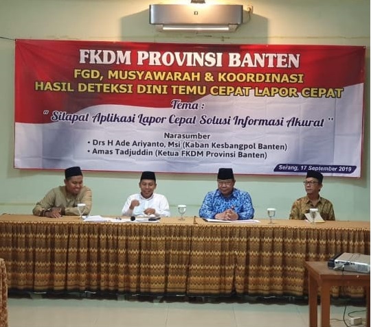 FGD, MUSYAWARAH DAN KOORDINASI HASIL DETEKSI DINI TEMU CEPAT LAPOR CEPAT FKDM PROVINSI BANTEN