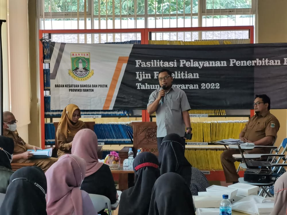 FASILITASI PELAYANAN PENERBITAN REKOMENDASI IZIN PENELITIAN TAHUN 2022